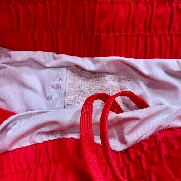 Zella Pink and Green Athletic Shorts Elastic Waistband M - Picture 6 of 6